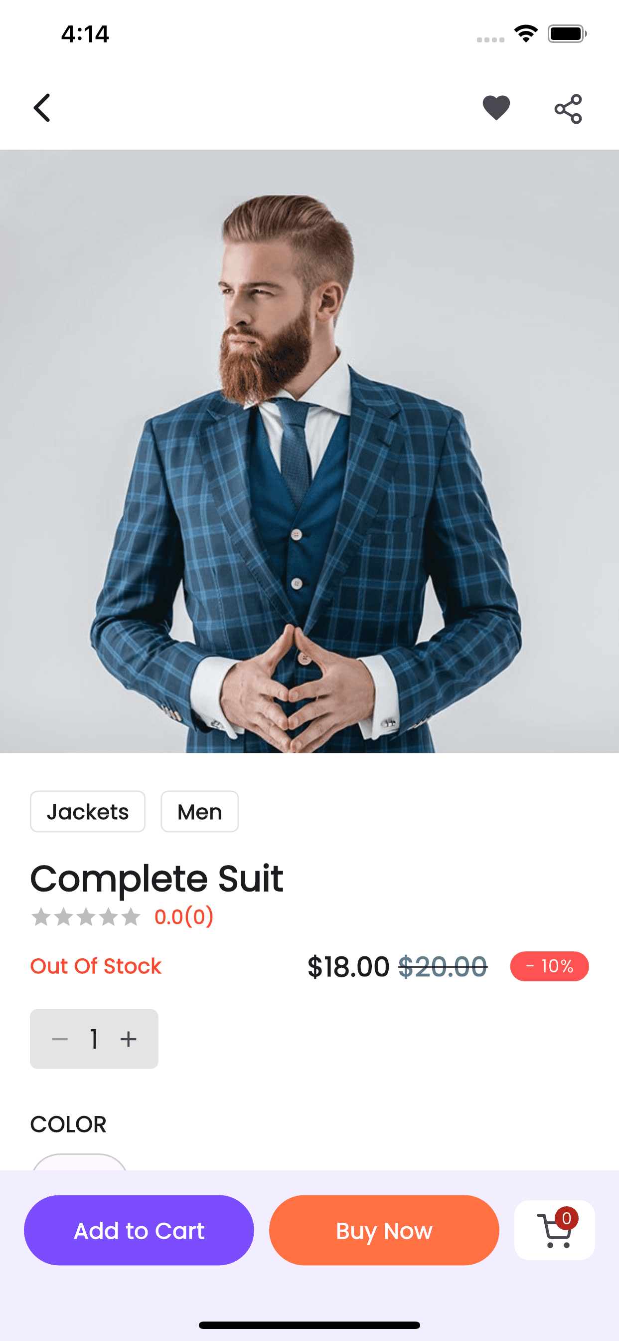 DreamCart product detail screen – Flutter WooCommerce app