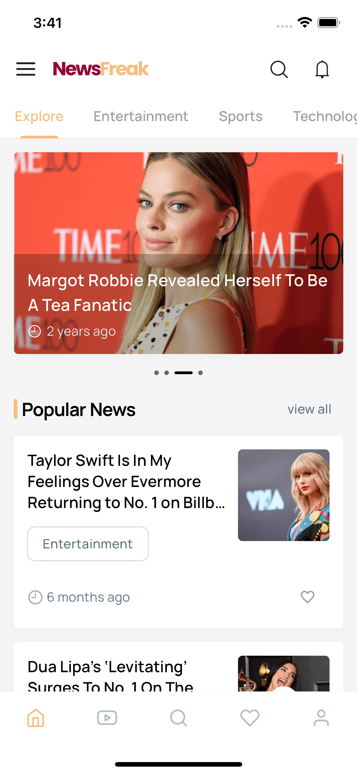 Newsfreak – WordPress news app Newsfreak app – Flutter WordPress news app dark mode