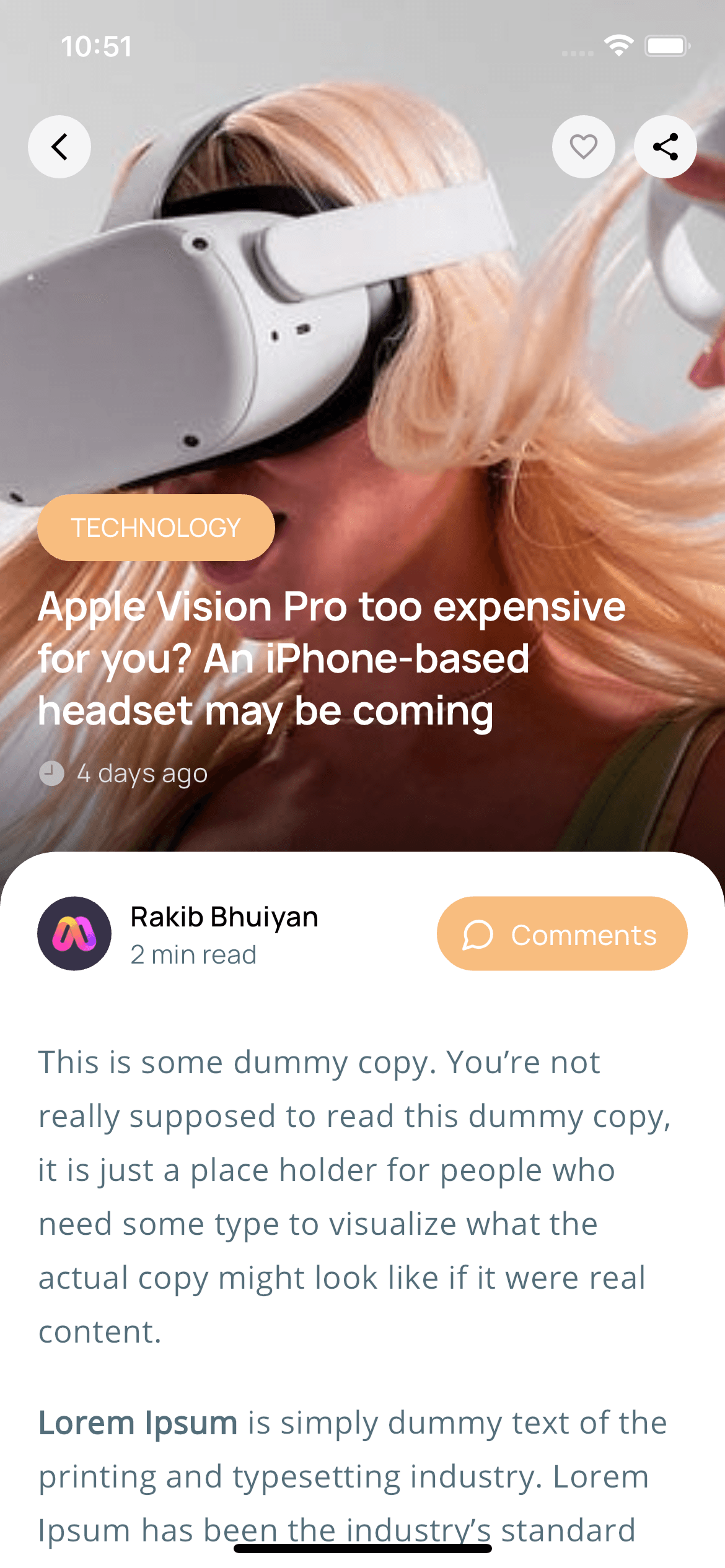 Newsfreak – WordPress news app Newsfreak home screen – Flutter WordPress news app